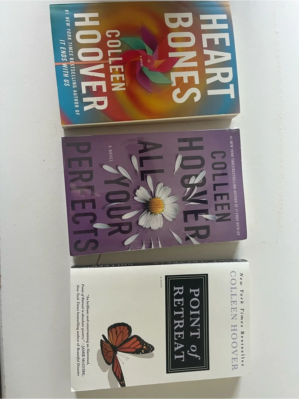 Colleen Hoover Book Set - Heart Bones, All Your Perfects, Point of Retreat